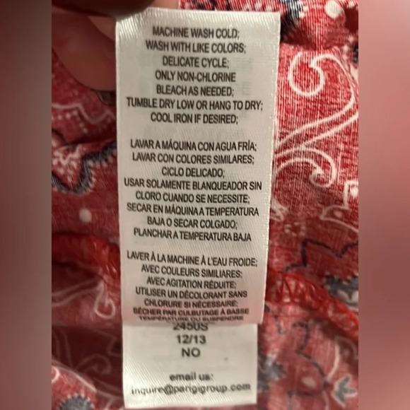 Hartstrings smocked bandana print short sleeve top size 10 - Picture 8 of 8